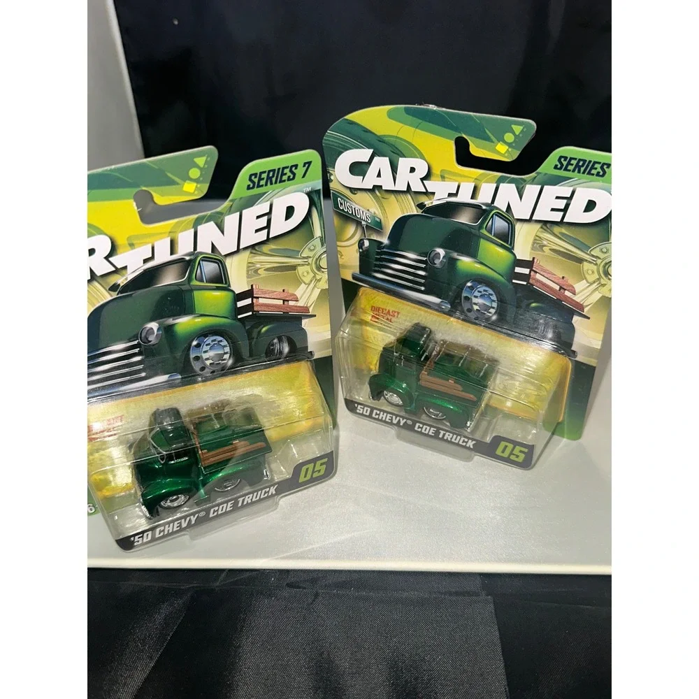 CarTuned Series 7 Customs 50 Chevy COE Truck Metallic Green Diecast 05